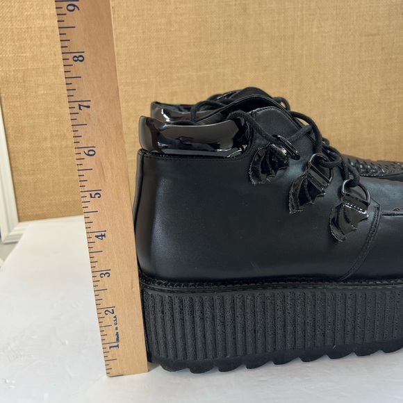 Strange Cvlt Creepers Black Super Kreep Platform Shoes Size 10 - Picture 9 of 15